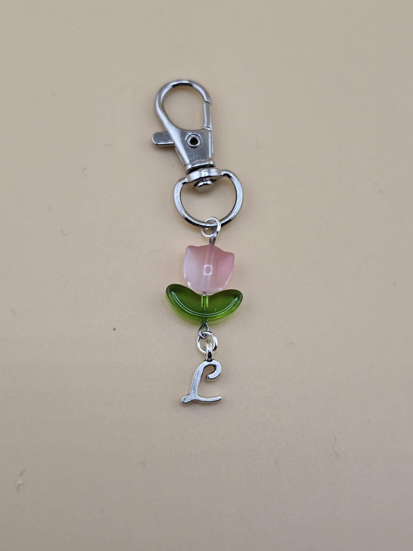 Tulip Initial Key Chain/Bridle Charm