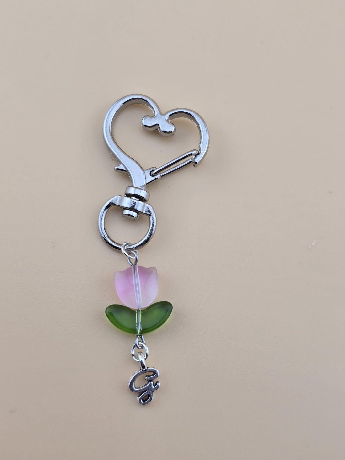 Tulip Initial Key Chain/Bridle Charm