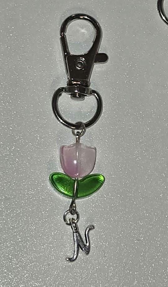 Tulip Initial Key Chain/Bridle Charm